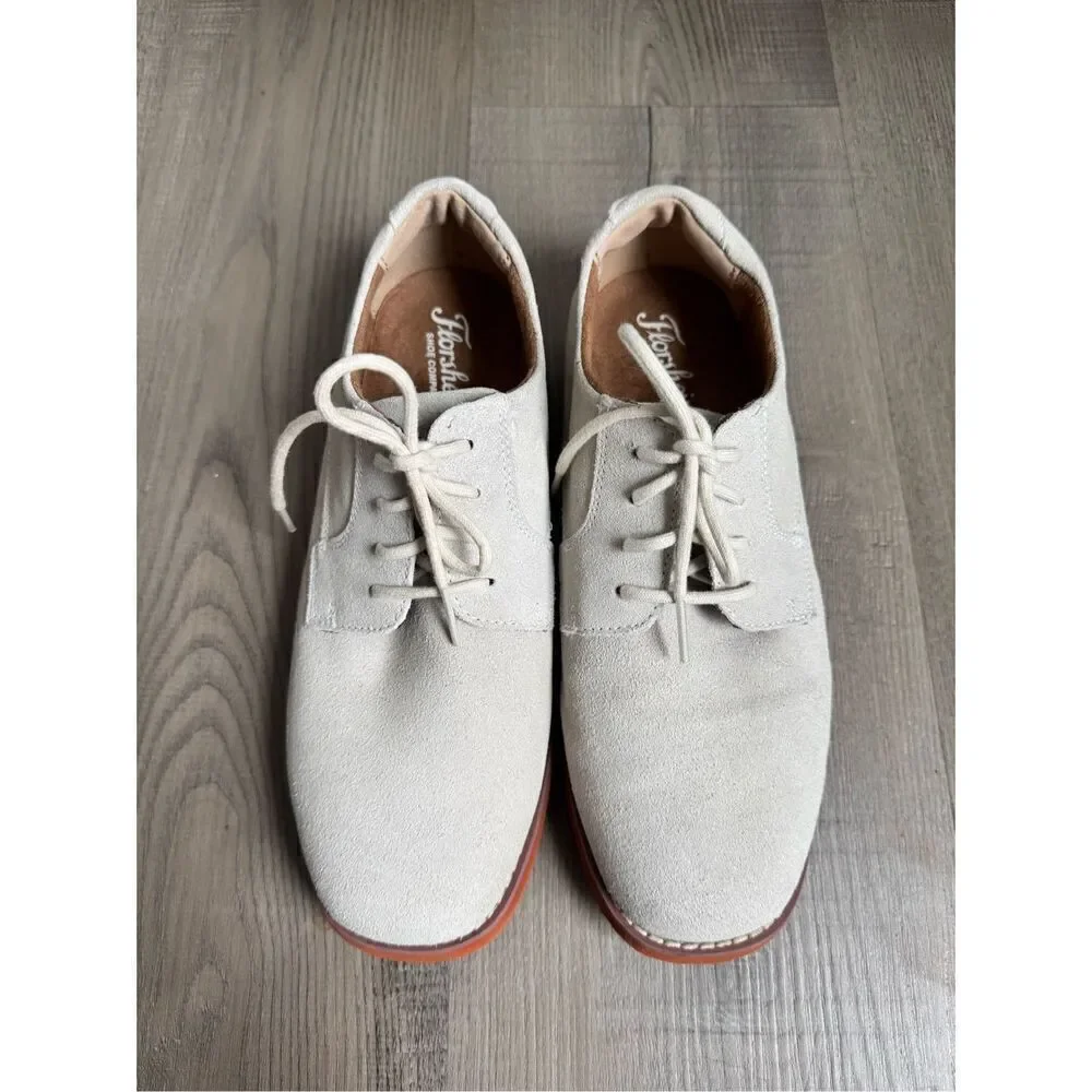 Florsheim Kearney Jr. Uniform Oxford Dress Shoes, Youth 6 Suede Leather Oatmeal